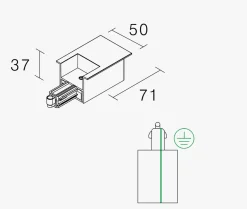 Vox high endetilkobling innfelt (R), svart
