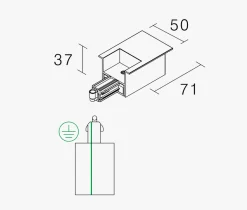 Vox high endetilkobling innfelt (L), hvit