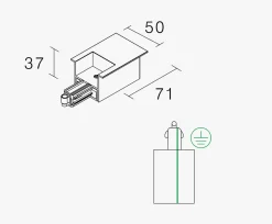 Vox high endetilkobling innfelt (R), hvit
