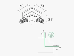 Vox L high innfelt vinkelskjøt i, svart