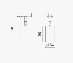 Vox Secco spot E27 - Svart