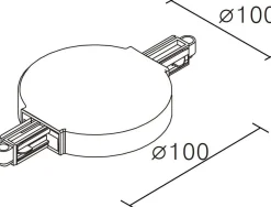 Vox taktilkobling for spottskinne - Purewhite