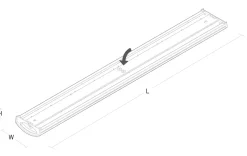 Wave 1200 takarmatur 42W 4000K IP44 IK06 m/sensor - Hvit