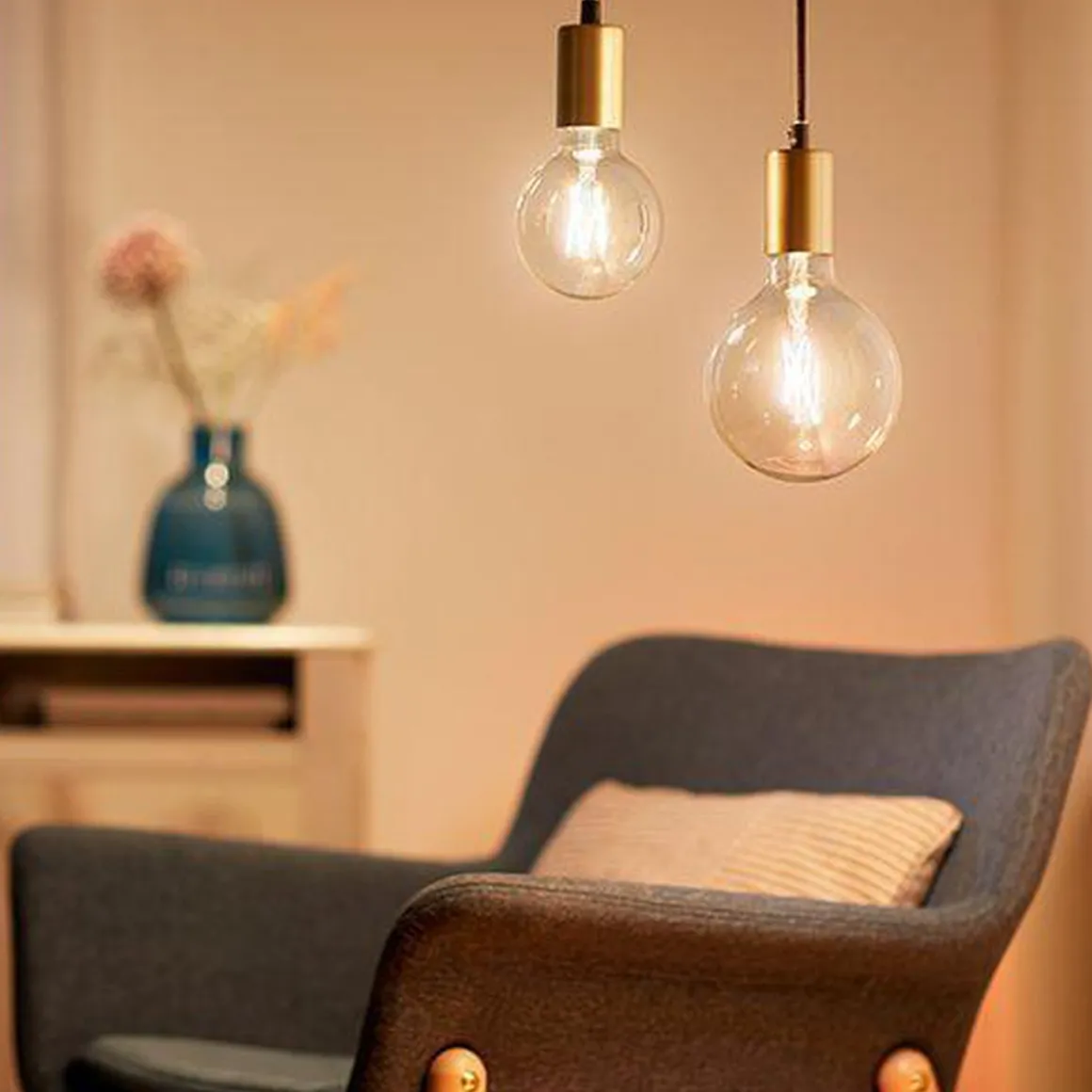 WiZ E27 Lyspære filament G125 6,7W Wifi - Justerbar fargetemperatur 2700-6500 Kelvin