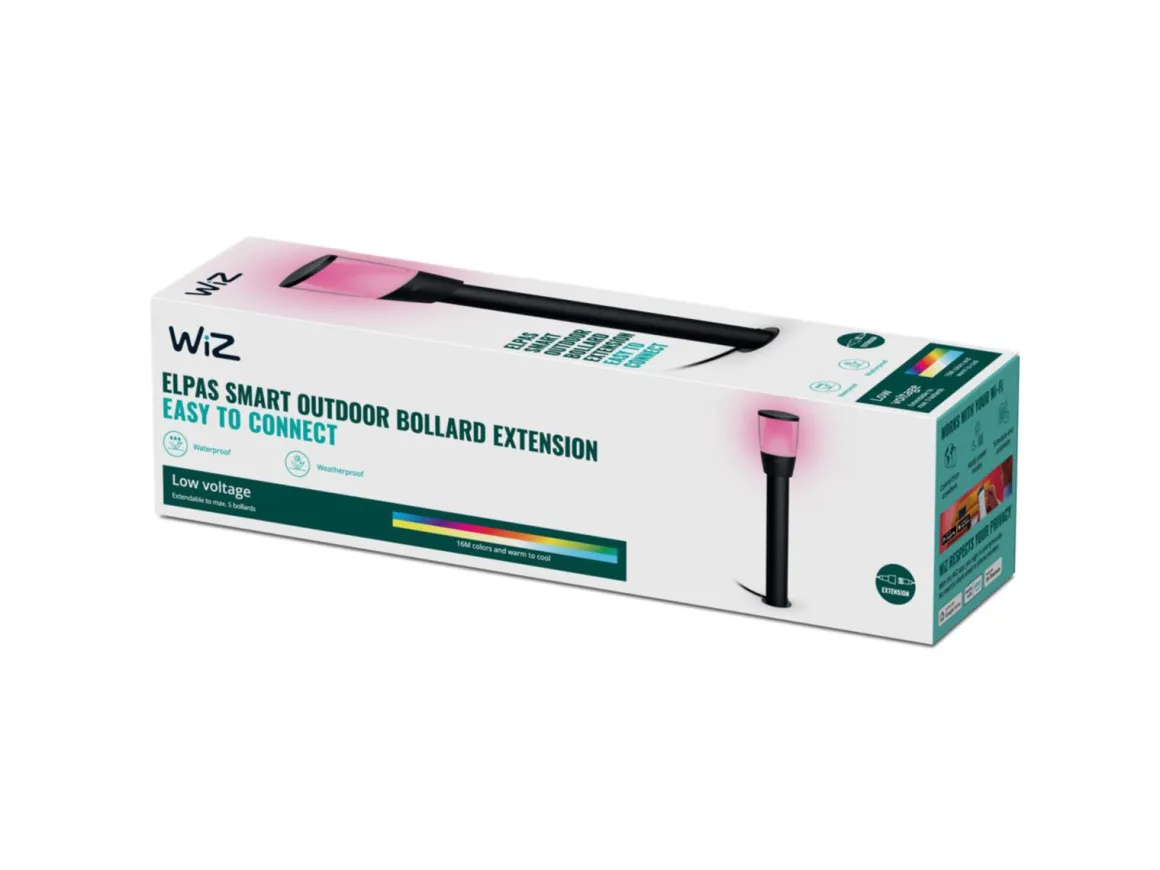 WiZ Elpas smart pullert 4,8W 51,8 cm ekstra enhet utendørs RGB Fullfarge Wifi - Svart