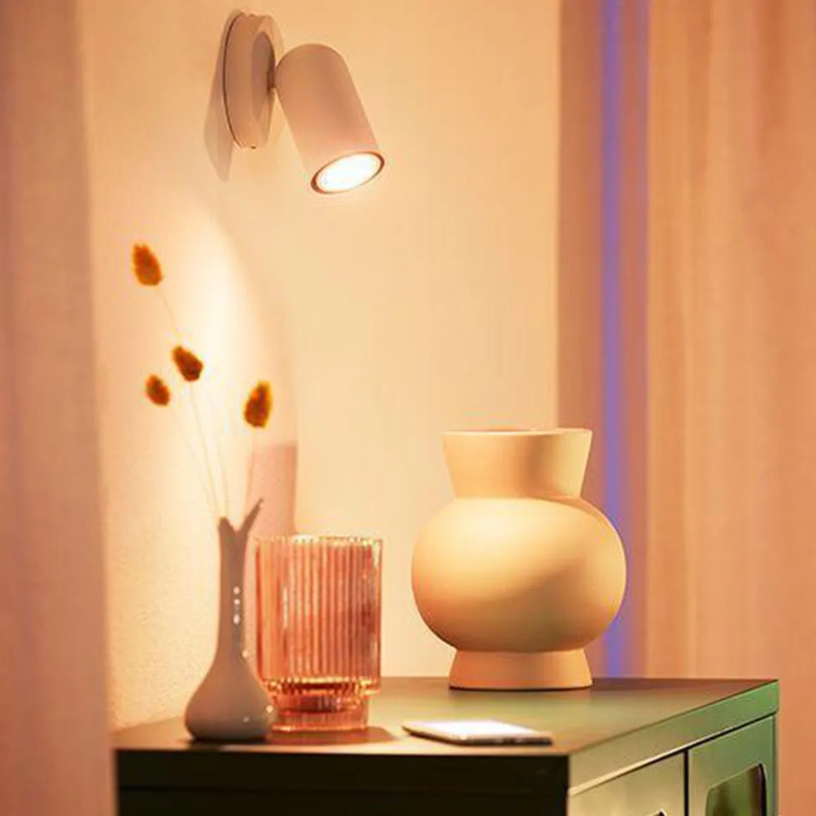 WiZ GU10 Lyspære 4,7W Wifi - Fullfarge 2 pakning