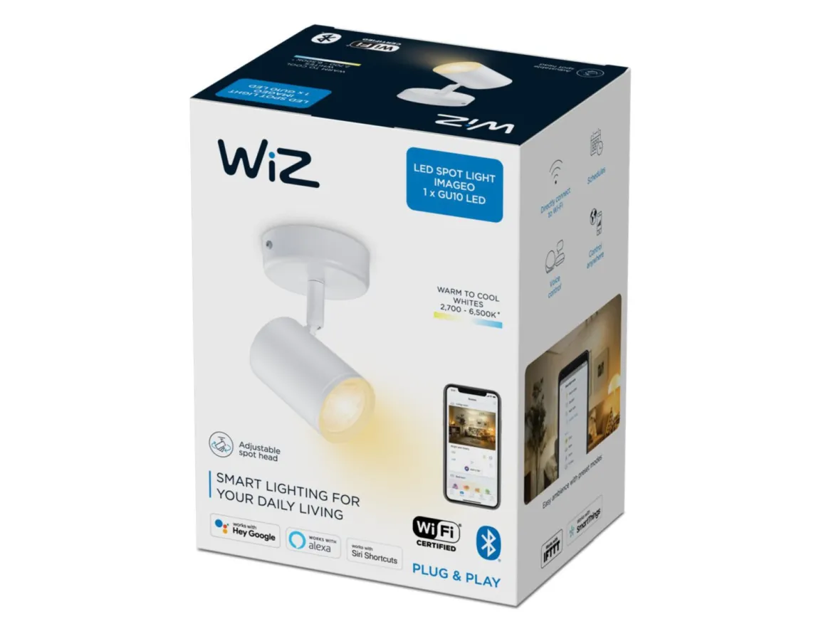 WiZ Smart Imageo enkelt spot 5W 2700-6500K Wîfi - Hvit