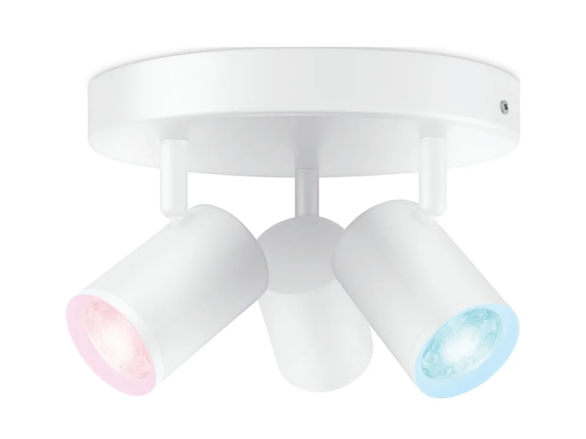 WiZ Smart Imageo rund 3 lys spot 3x5W 2700-6500K RGB Fullfarge Wîfi - Hvit