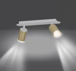 Zen takspot 2 lys - Hvit/Gullfarget