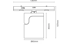 Zip Aneto mini spot for skinne 6,5W 2700 Kelvin Ra90 - Dimbar
