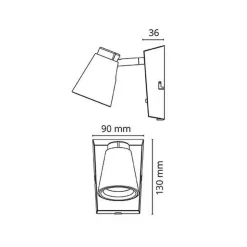Zoom Square m/ dimmer 6W LED - Svart