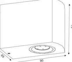 Zora round vegglampe ned rund utendørs IP44