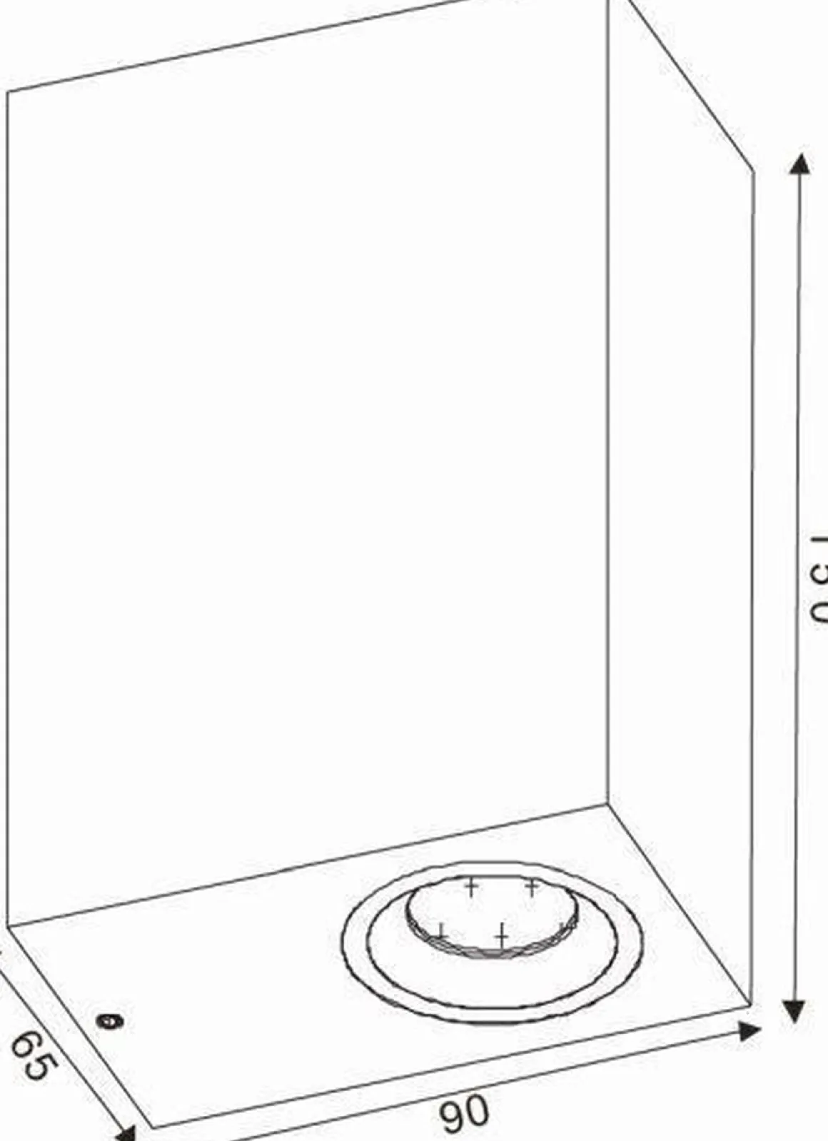 Zora square vegglampe opp/ned utendørs IP44